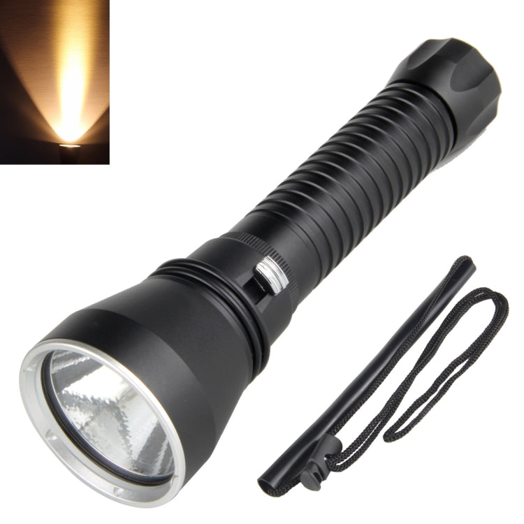 XHP70.2  Diving Flashlight 3000 Lumens IPX8 Waterproof Underwater 80m Without Battery Yellow Light
