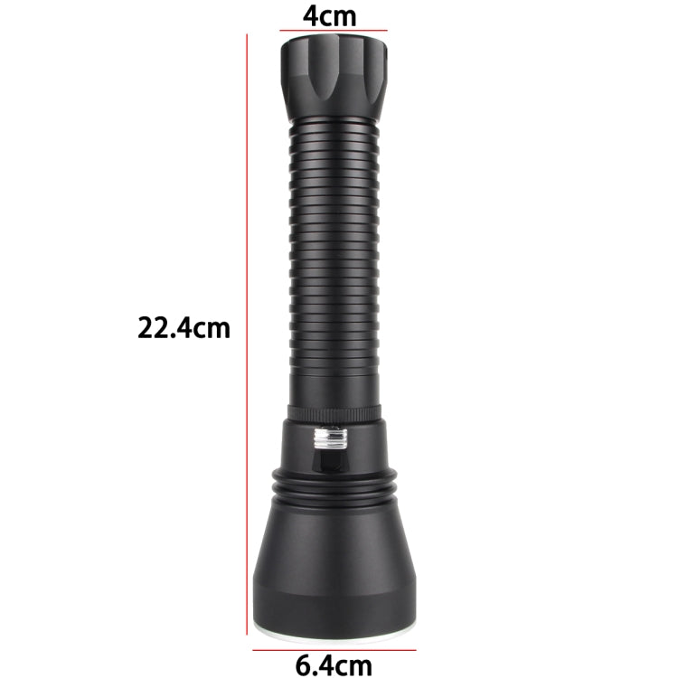 XHP70.2  Diving Flashlight 3000 Lumens IPX8 Waterproof Underwater 80m Without Battery Yellow Light