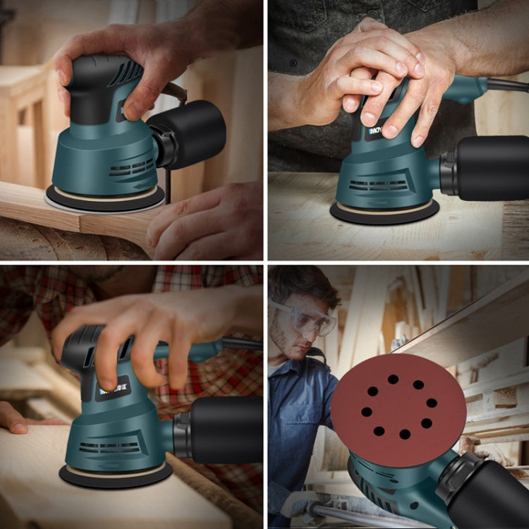8pcs /Set EU Plug MOYI Small Polishing Sandpaper Machine Woodworking Electric Disc Sander