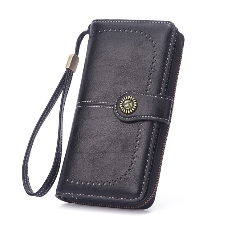 Women Zipper Long Money Clip Capacity Clutch Bag