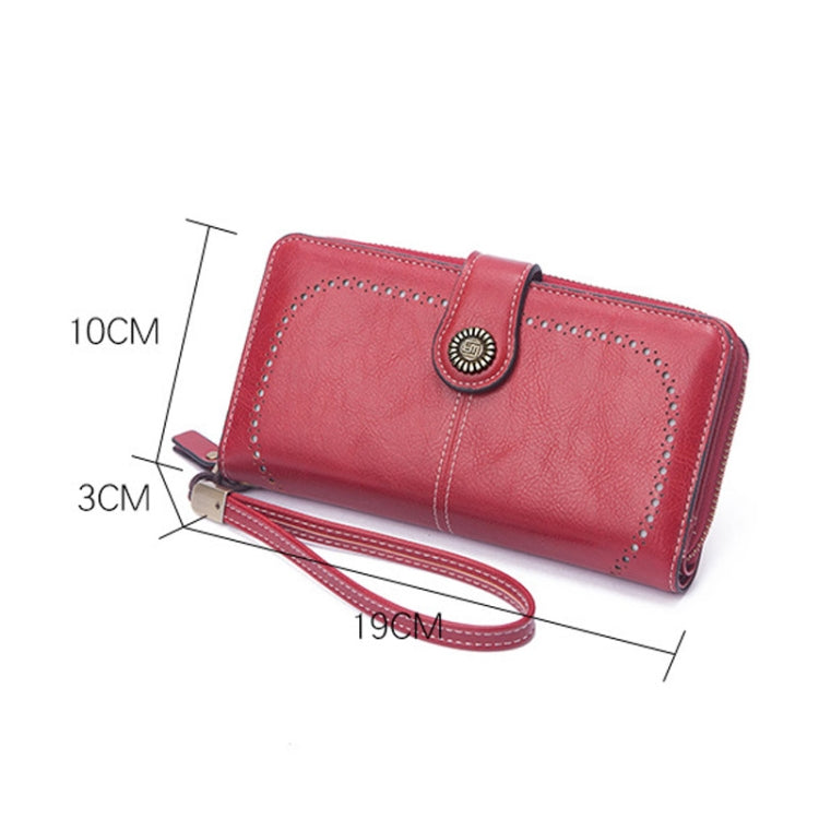 Women Zipper Long Money Clip Capacity Clutch Bag