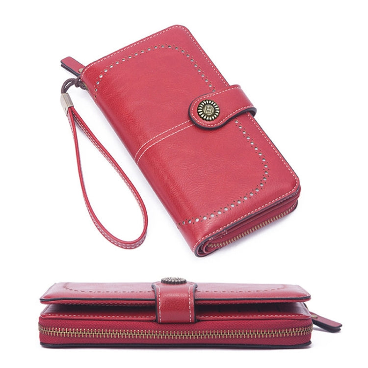Women Zipper Long Money Clip Capacity Clutch Bag
