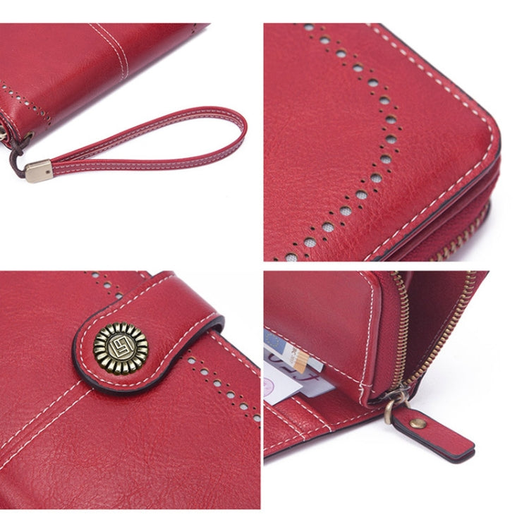 Women Zipper Long Money Clip Capacity Clutch Bag