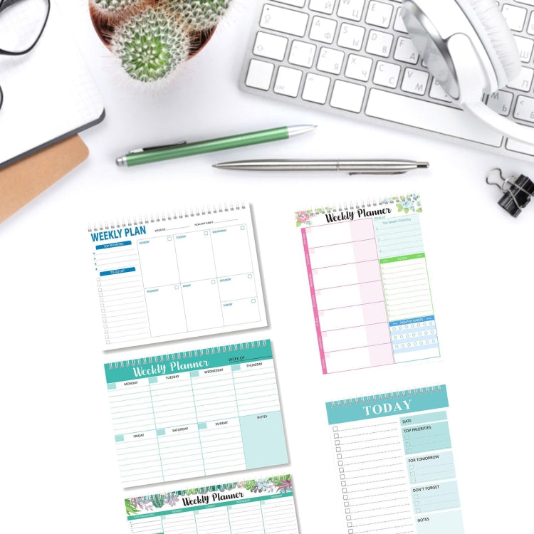 Diary Notepad Note Planning Student Memo, Style: Weekly Plan Type D