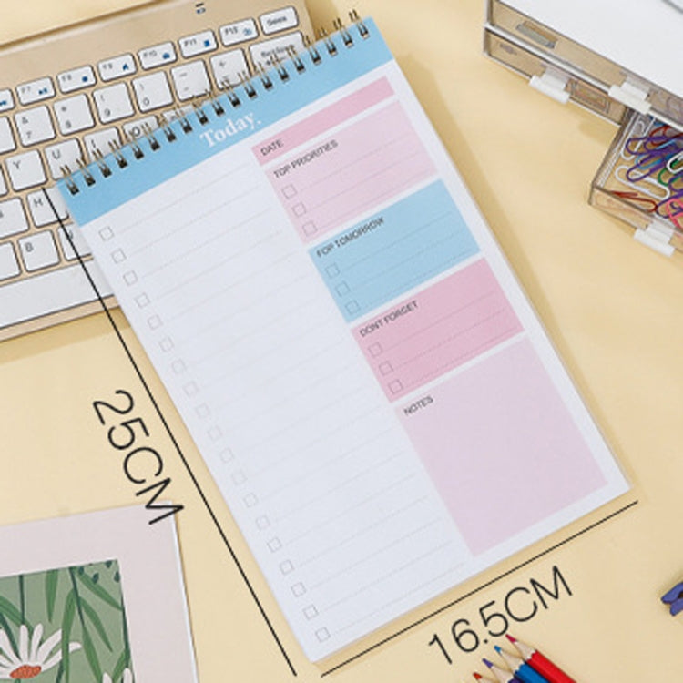 25 x 16.5cm Daily Planner Covered Notebook With Dividers Student Study Schedule Coil Notebook