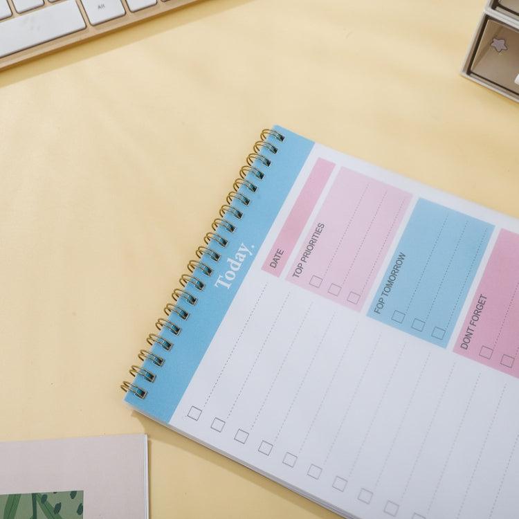 25 x 16.5cm Daily Planner Covered Notebook With Dividers Student Study Schedule Coil Notebook
