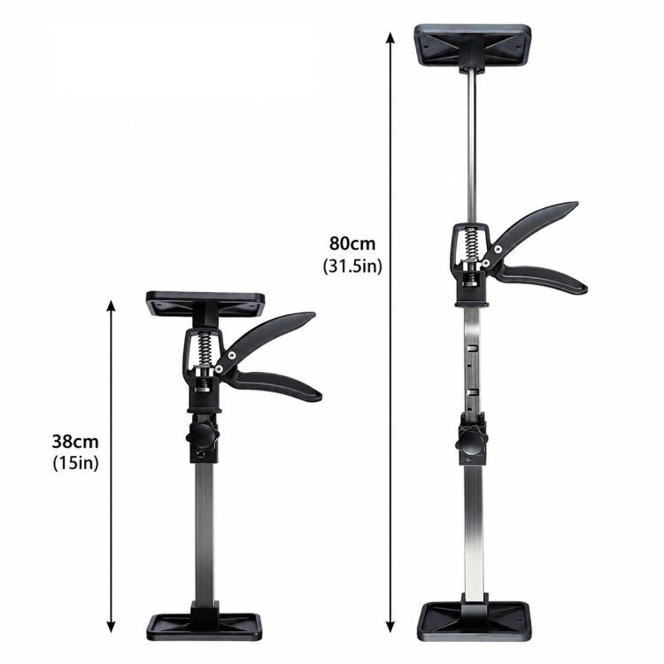 Carpenter Telescopic Decoration Support Pole Cabinet Installation Hoisting Lifting Bracket - Black