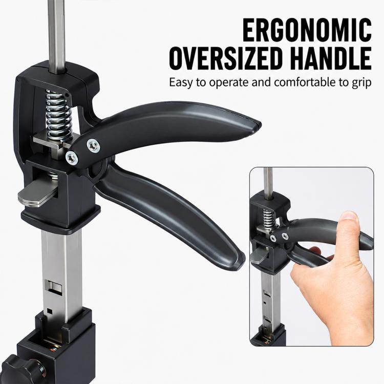 Carpenter Telescopic Decoration Support Pole Cabinet Installation Hoisting Lifting Bracket - Black