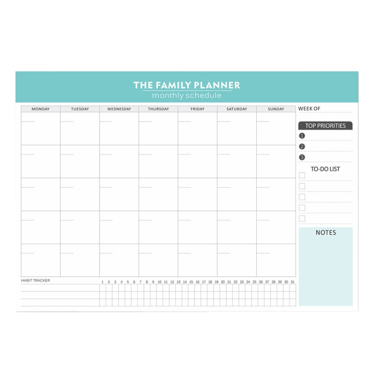 Tear-Off English Notebook Time Management Handbook Student Weekly Planner