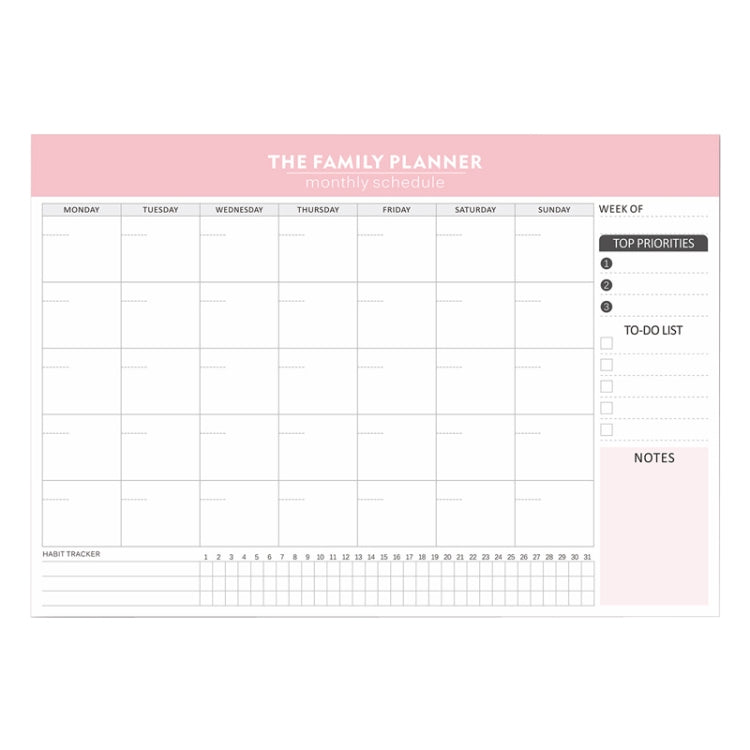 Tear-Off English Notebook Time Management Handbook Student Weekly Planner