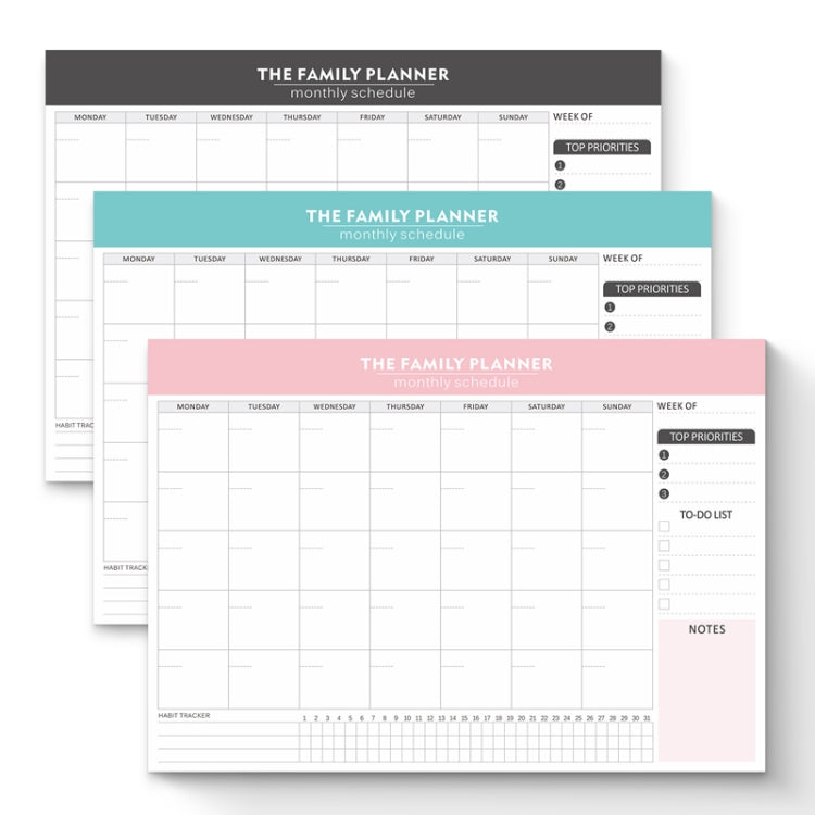 Tear-Off English Notebook Time Management Handbook Student Weekly Planner