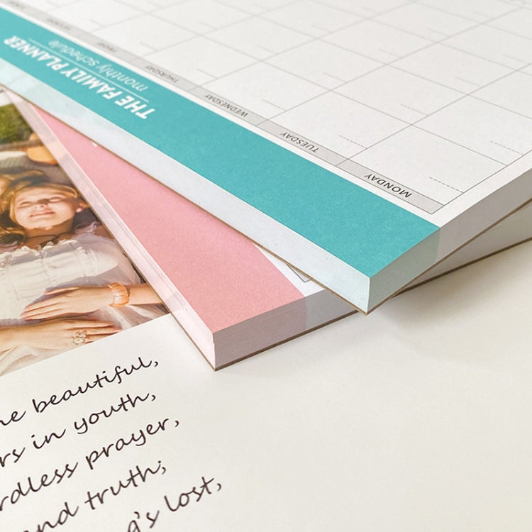 Tear-Off English Notebook Time Management Handbook Student Weekly Planner