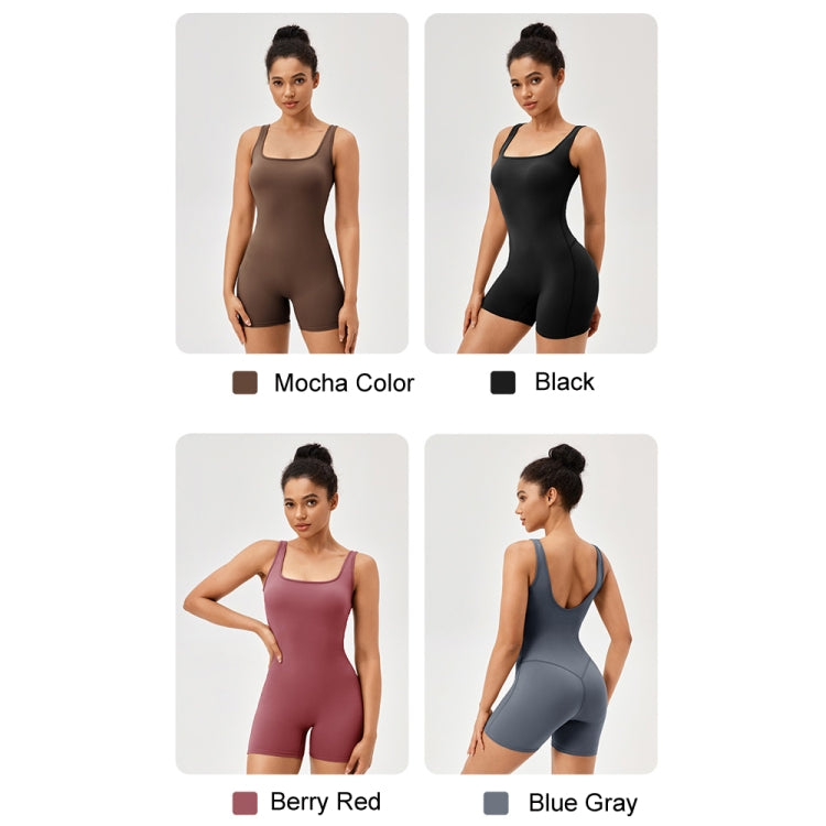 Sports Tight Hip-Lifting Yoga Bodysuit With Chest Pad, Size: XL