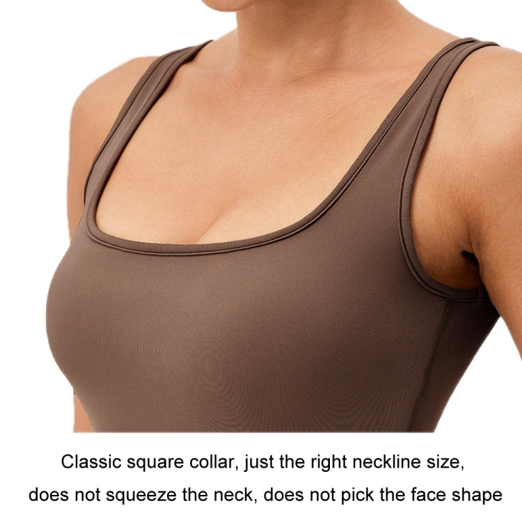 Sports Tight Hip-Lifting Yoga Bodysuit With Chest Pad, Size: S