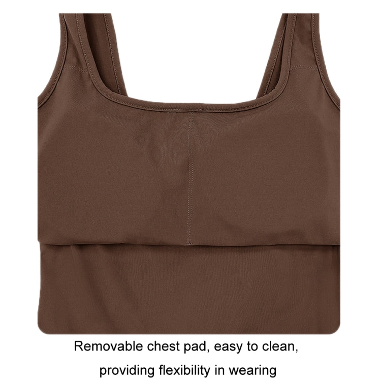 Sports Tight Hip-Lifting Yoga Bodysuit With Chest Pad, Size: M