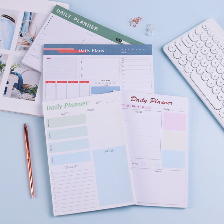 A5 120 Pages Magnetic Day Planner Sticky Note Book Tearable Notebook Management Workbook, Color: Vertical Colorful