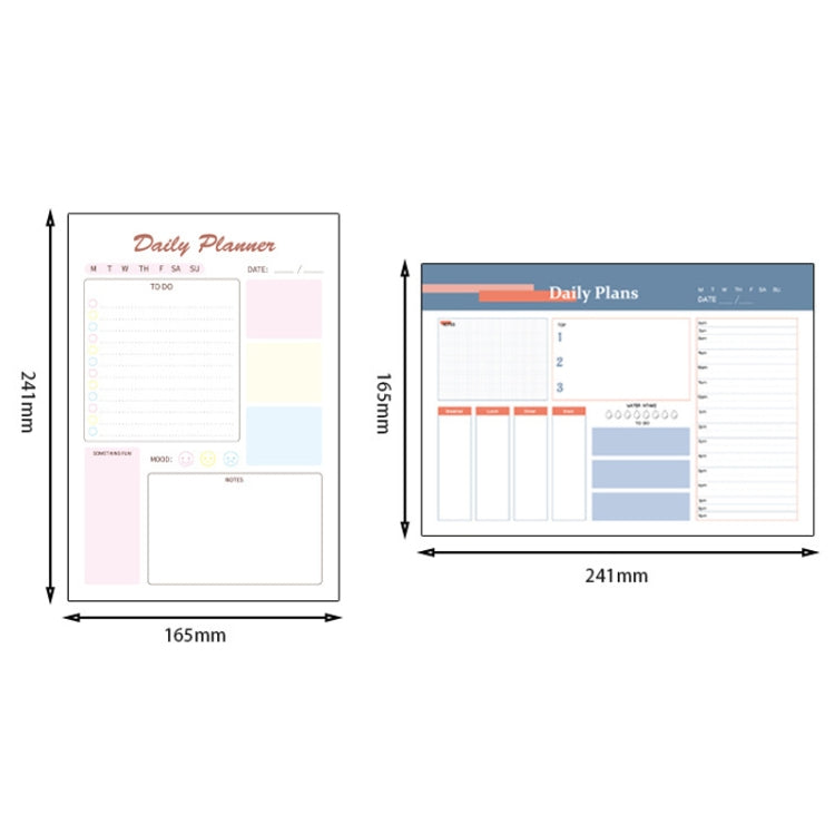 A5 120 Pages Magnetic Day Planner Sticky Note Book Tearable Notebook Management Workbook, Color: Horizontal Grass Green