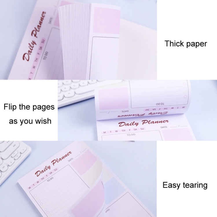 A5 120 Pages Magnetic Day Planner Sticky Note Book Tearable Notebook Management Workbook, Color: Horizontal Grass Green