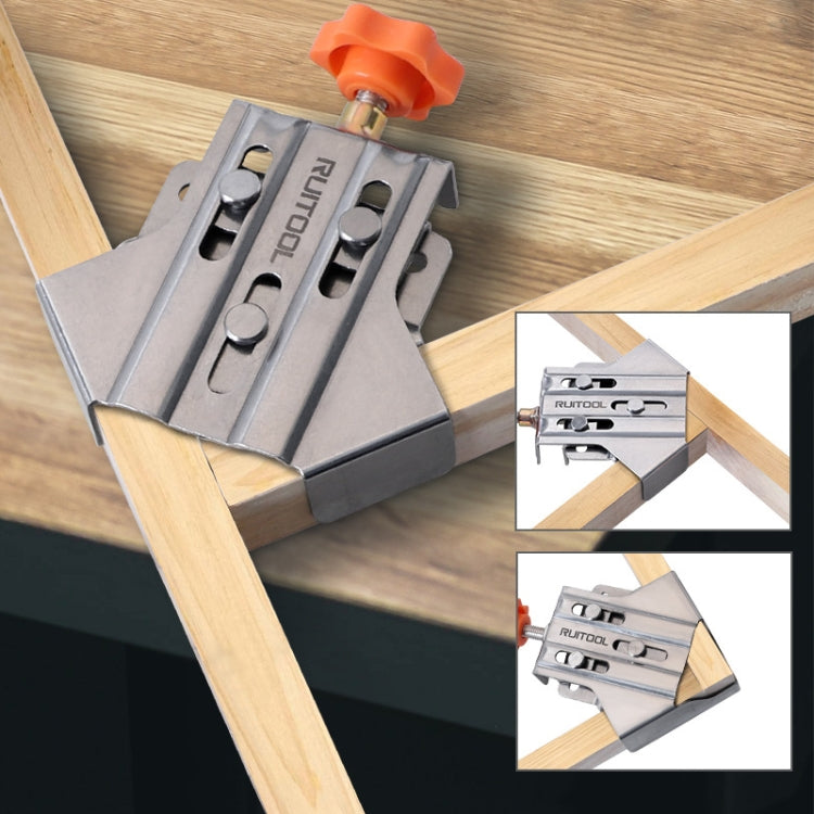 RUITOOL Woodworking Quick Splicing Positioner Stainless Steel Right Angle Fixing Clip, Model: Closed Type