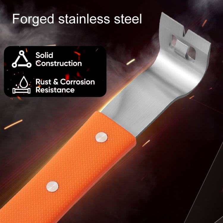 RUITOOL Stainless Steel Pry Bar Multi-Purpose Scraper Woodworking Decoration Non-Slip Nailer - Orange