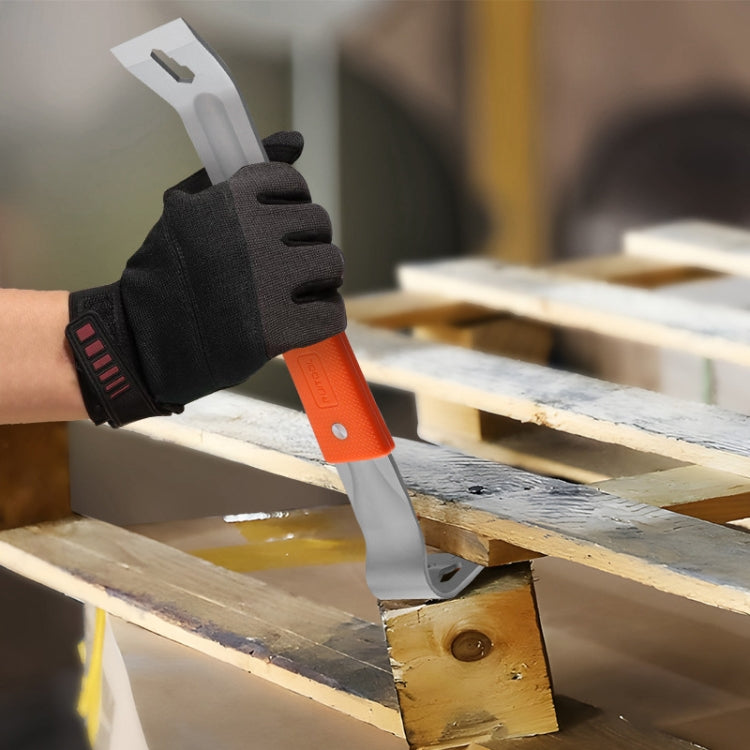 RUITOOL Stainless Steel Pry Bar Multi-Purpose Scraper Woodworking Decoration Non-Slip Nailer - Orange