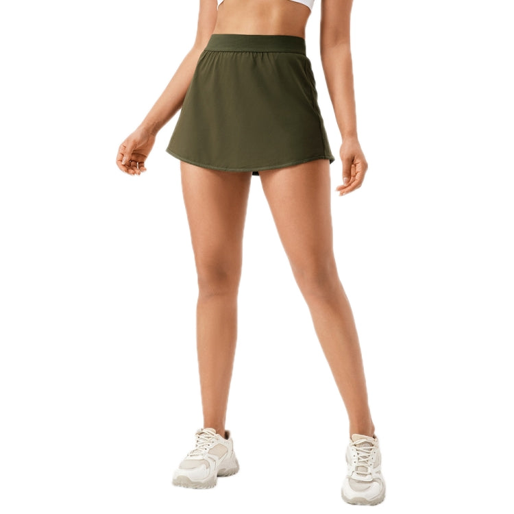 Women Sports Fake Two-Piece Quick-Drying Breathable Fitness Yoga Skirt Pants, Size: M