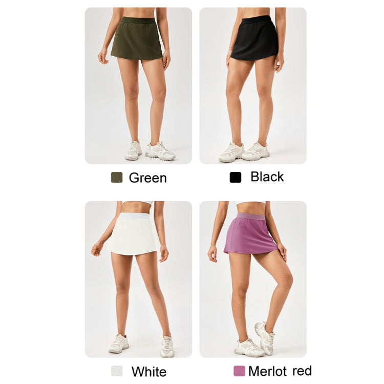 Women Sports Fake Two-Piece Quick-Drying Breathable Fitness Yoga Skirt Pants, Size: M