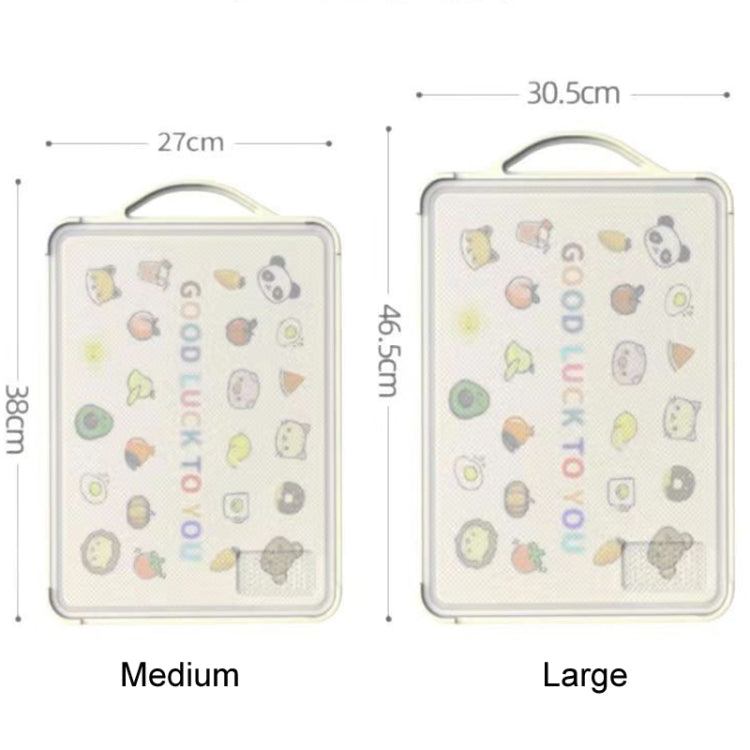 Household Stainless Steel Double Sided Cutting Board Thickened Antibacterial Chopping Board, Model: Medium Smooth Surface