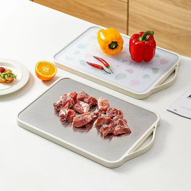 Household Stainless Steel Double Sided Cutting Board Thickened Antibacterial Chopping Board, Model: Large Rubiks Cube Standable