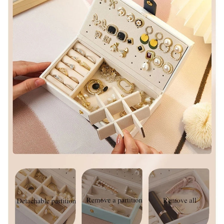 Portable Travel Jewelry Box Earrings Necklace Ring Storage Case