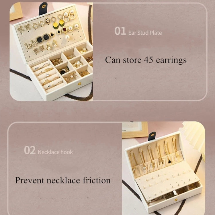Portable Travel Jewelry Box Earrings Necklace Ring Storage Case