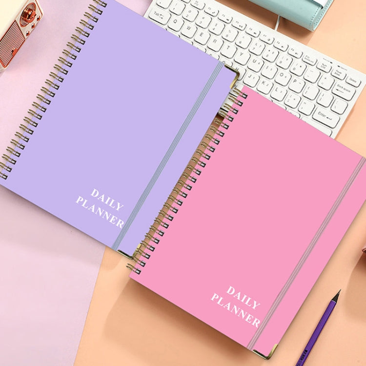 English Notebook A5 Coil Planner Work Record Time Management Agenda Book