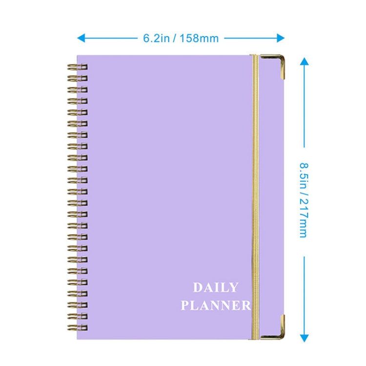 English Notebook A5 Coil Planner Work Record Time Management Agenda Book