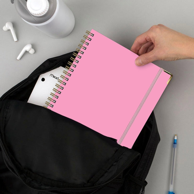 English Notebook A5 Coil Planner Work Record Time Management Agenda Book