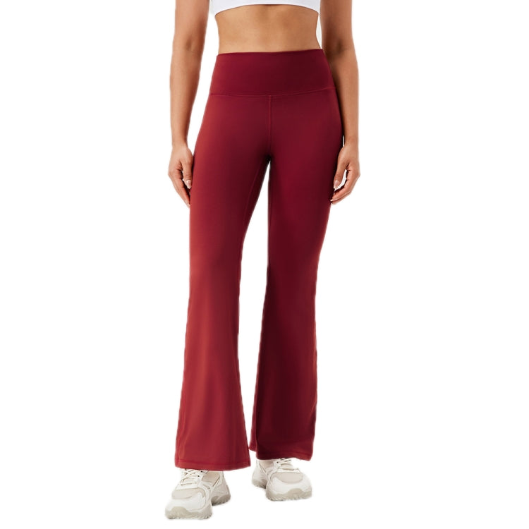 High-Waisted Hip-Lifting Elastic Quick-Drying Yoga Sports Flared Pants, Size: XXL