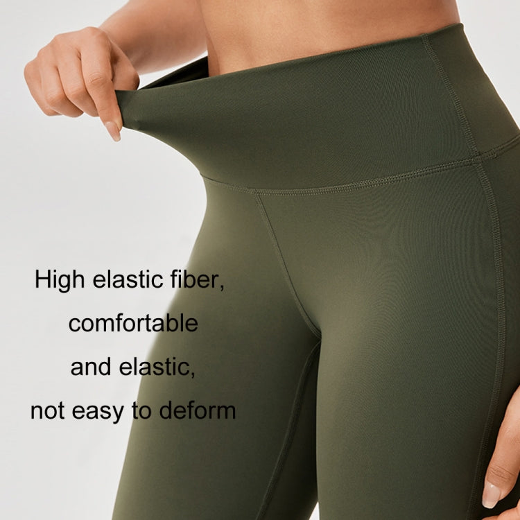 High-Waisted Hip-Lifting Elastic Quick-Drying Yoga Sports Flared Pants, Size: M