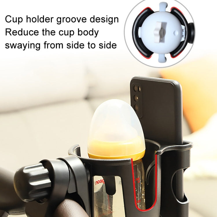 2 In 1 Skeleton Stroller Cell Phone Mug Holder Pushchair Multi-Use Bottle Rack