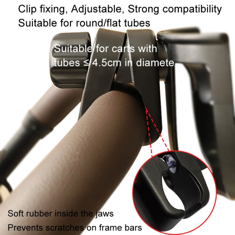 2 In 1 Skeleton Stroller Cell Phone Mug Holder Pushchair Multi-Use Bottle Rack