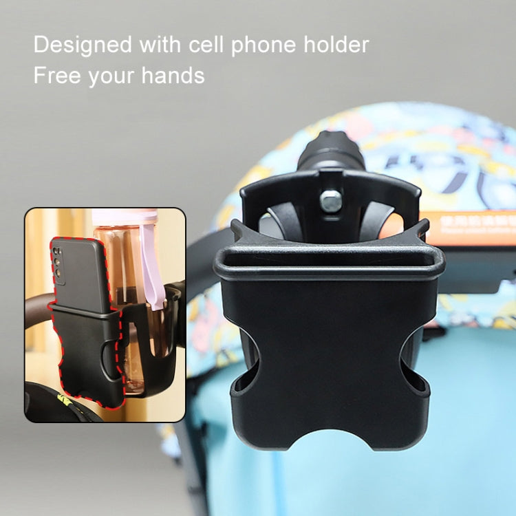 2 In 1 Skeleton Stroller Cell Phone Mug Holder Pushchair Multi-Use Bottle Rack