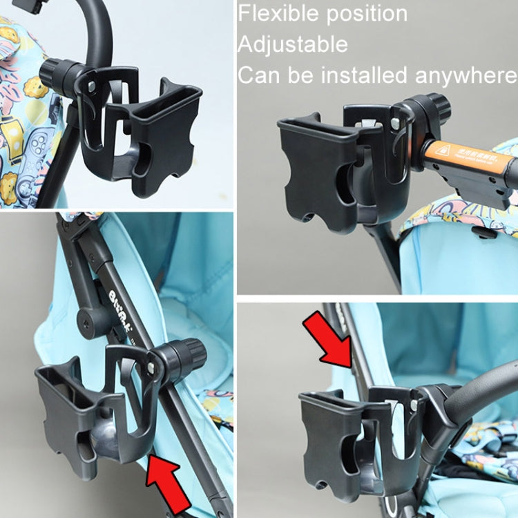 2 In 1 Skeleton Stroller Cell Phone Mug Holder Pushchair Multi-Use Bottle Rack