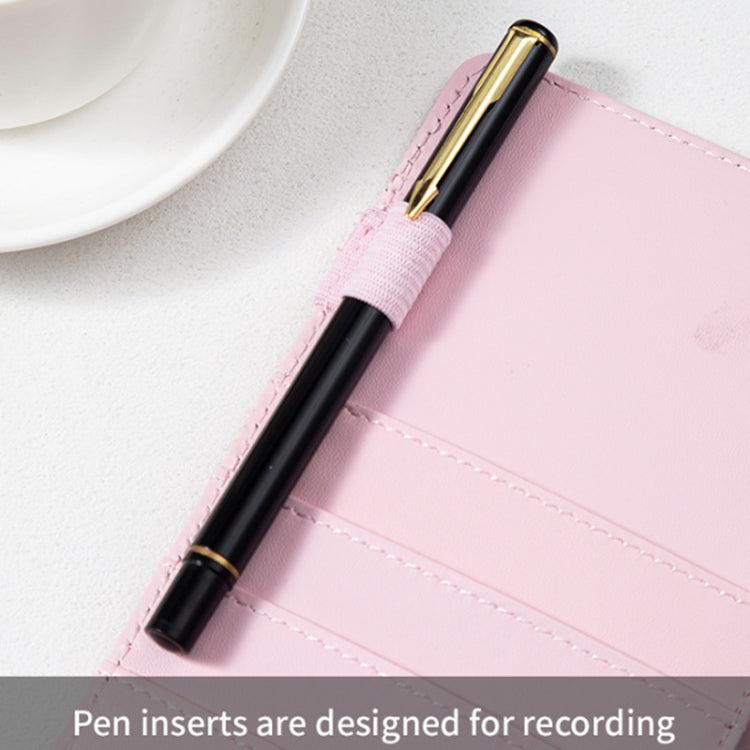 A5 100 Day Savings Challenge Envelope Budget Planner Binder Notebook Handbook, Color: Pattern Pink