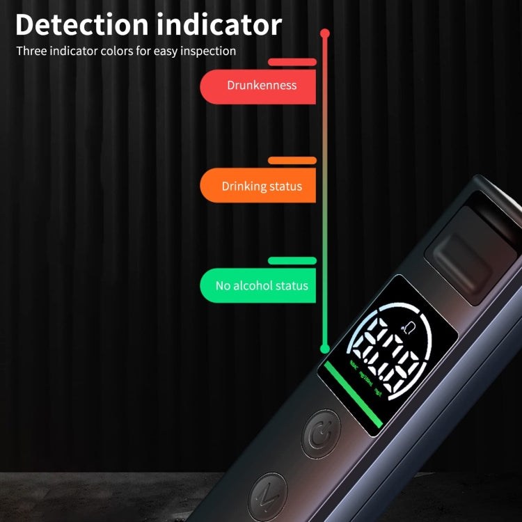 Small Portable Breath Alcohol Tester For Home Car Use - Black