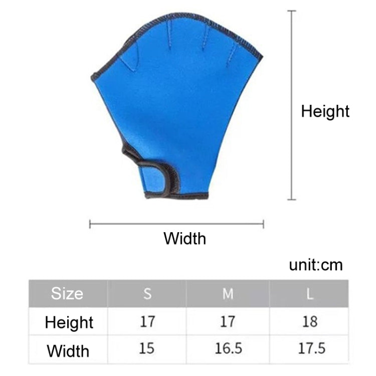 Swimming Training Duck Palm Webbing Multifunctional Snorkeling Gloves, Size: S