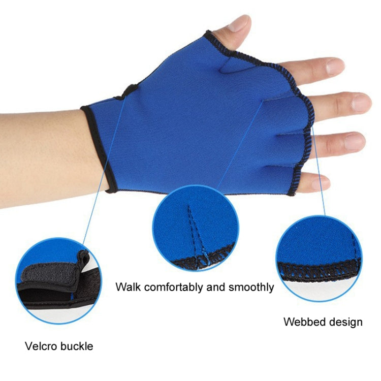 Swimming Training Duck Palm Webbing Multifunctional Snorkeling Gloves, Size: M