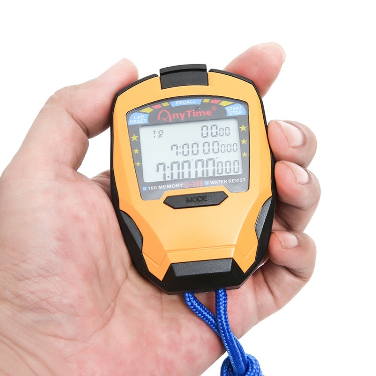 AnyTime D-308 Three Rows Sports Stopwatch 100  Lap-Memory