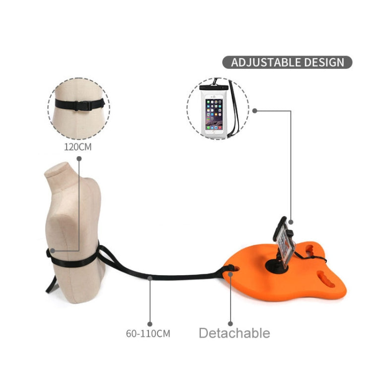 Swimming Floating Board Cell Phone Camera Shooting Auxiliary Equipment With Phone Stand+Traction Rope+Waterproof Bag