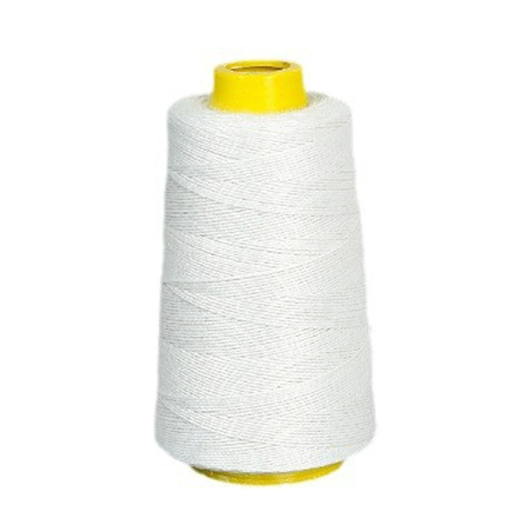 Short Fiber Polyester Rice Bag Sealing Thread Packing Line Cotton Thread For Sewing - White