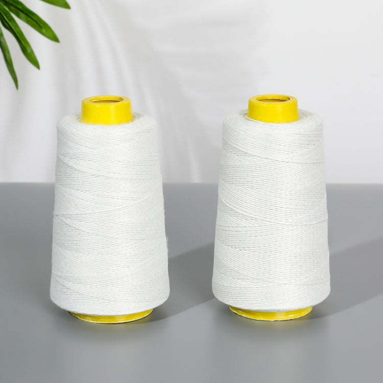 Short Fiber Polyester Rice Bag Sealing Thread Packing Line Cotton Thread For Sewing - White