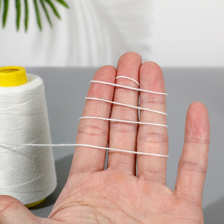 Short Fiber Polyester Rice Bag Sealing Thread Packing Line Cotton Thread For Sewing - White