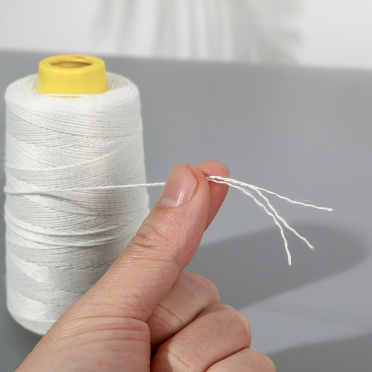 Short Fiber Polyester Rice Bag Sealing Thread Packing Line Cotton Thread For Sewing - White